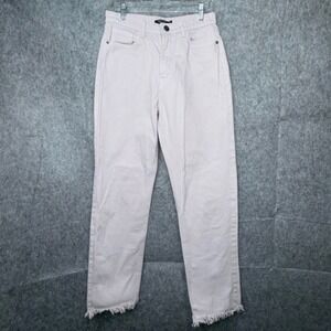 Nasty‎ Gal High Waisted Straight Leg Frayed Hem Jeans- Sz 6